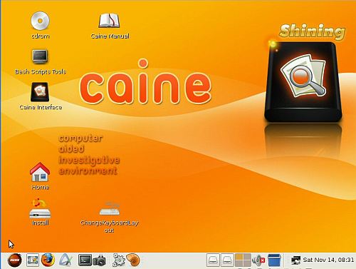 caine1.5 CAINE   Distribución Live CD para Análisis Forense