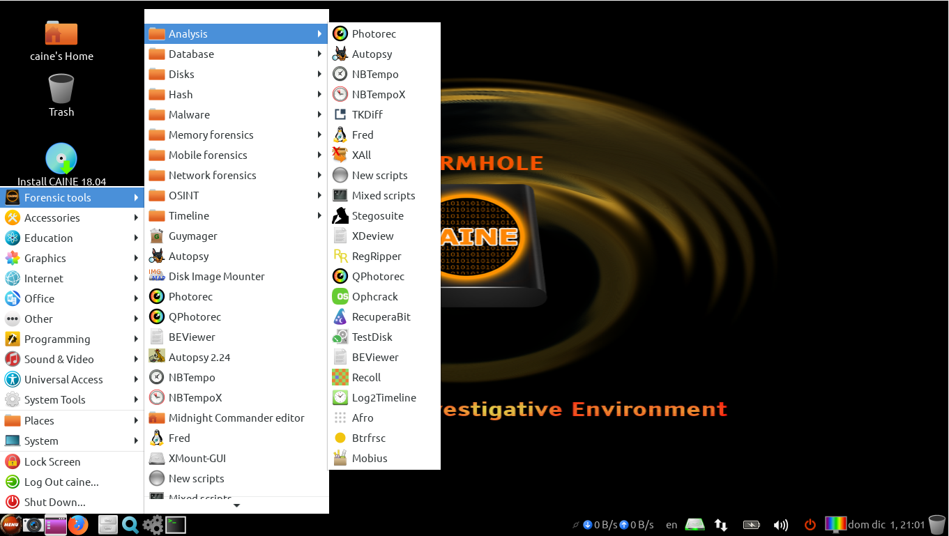 Caine Live Usb Dvd Computer Forensics Digital Forensics