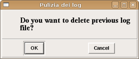 Screenshot-Pulizia dei log
